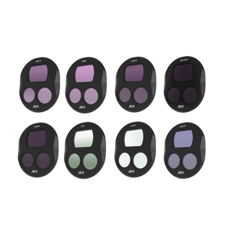 Lente Protector de con filtro JSR, estilo: CPL+ND8+ND16+ND32+ND64+STAR+ND1000+NIGHT para DJI Mavic 4 Pro