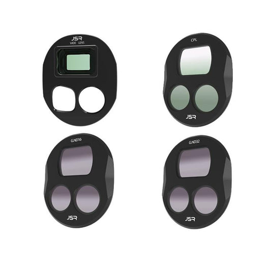 Lentes Accesorios para aéreas gran angular JSR, estilo: WIDE+CPL+ND16+ND32 para DJI Mavic 4 Pro