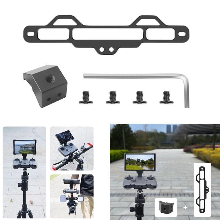 Soporte de montaje para trípode de aleación de aluminio de 1/4 de pulgada (negro)
