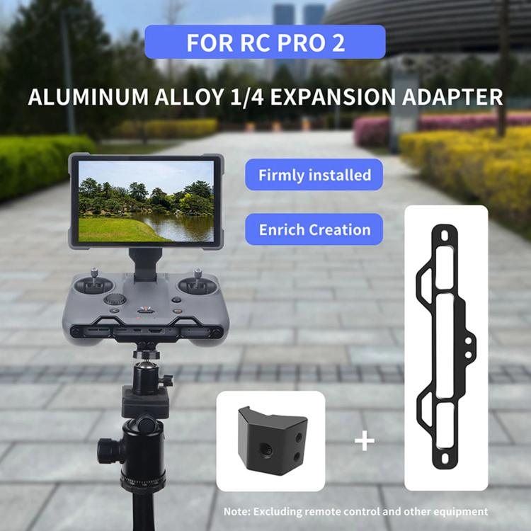 Soporte de montaje para trípode de aleación de aluminio de 1/4 de pulgada (negro) — imagen 2