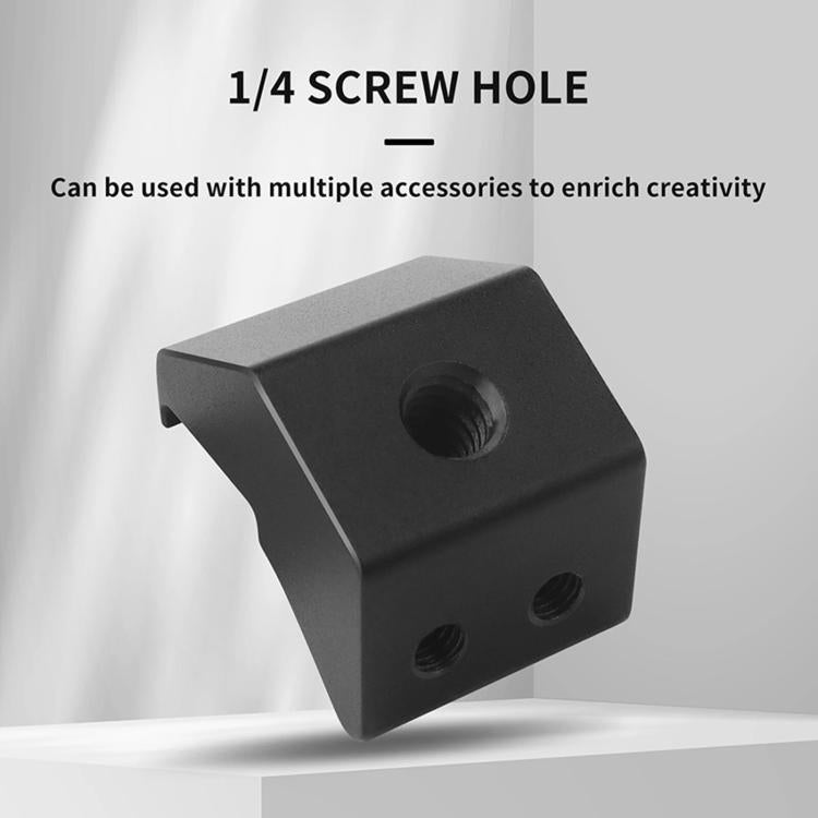 Soporte de montaje para trípode de aleación de aluminio de 1/4 de pulgada (negro) — imagen 6