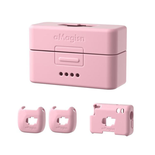 Funda protectora de silicona, color: rosa 4 en 1