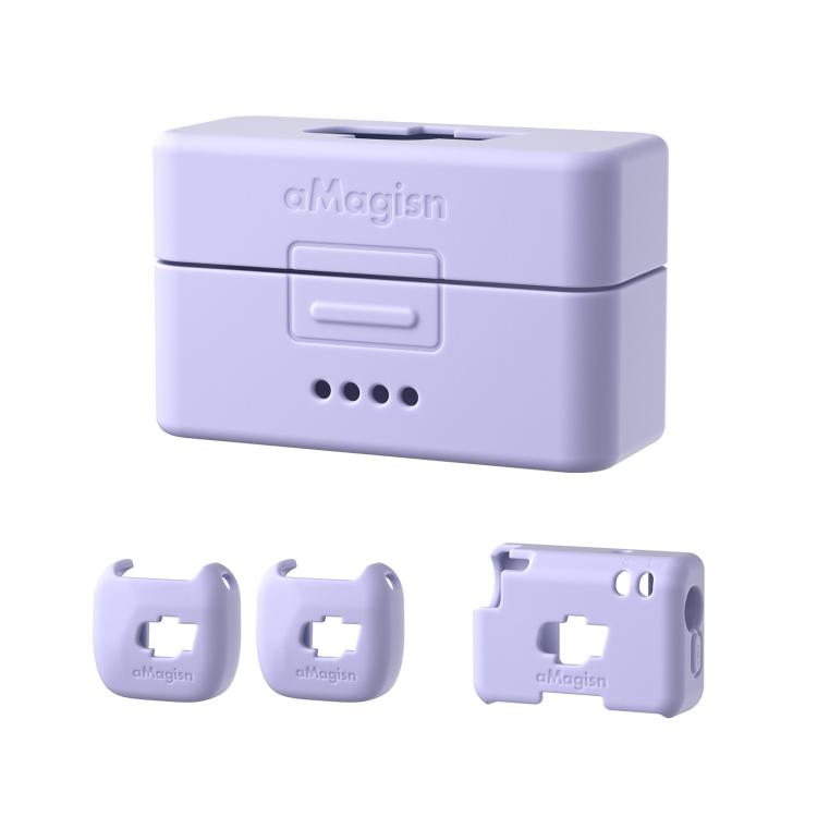 Funda protectora de silicona, color: morado 4 en 1