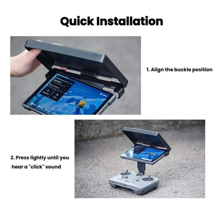 Parasol CYNOVA ajustable con protección antirreflejos y posicionamiento multiángulo para el controlador RC Pro 2 (negro) — i…