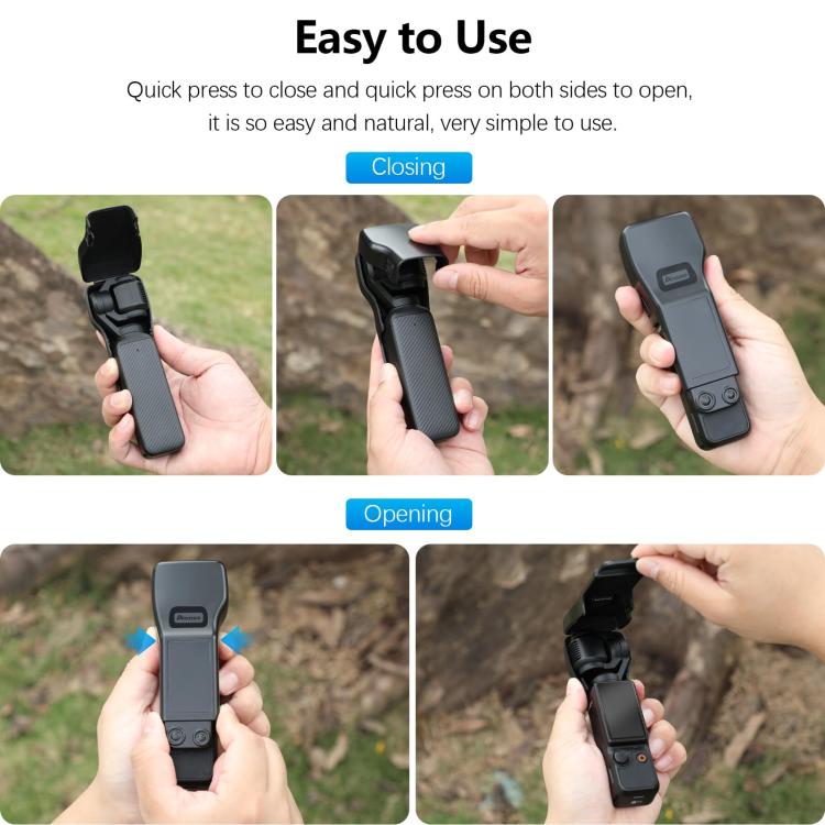 Estuche protector Amazear, todo en uno, antiarañazos y con ranura para filtro para DJI Osmo Pocket 3 (negro) — imagen 7