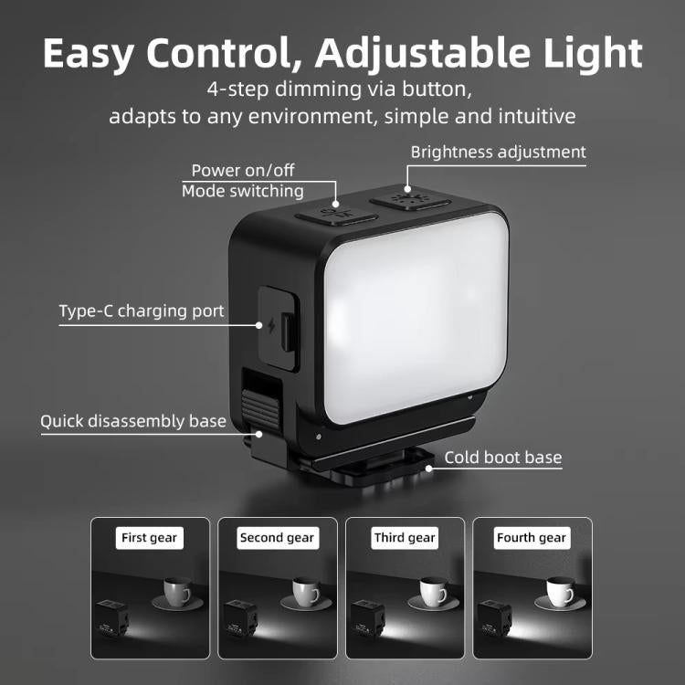 Luz de relleno magnética Flymile de 20 LED, recargable, ajustable (negro) — imagen 9