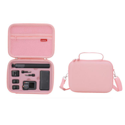 Estuche de transporte, kit todo en uno, resistente, para hombro y mano (rosa)