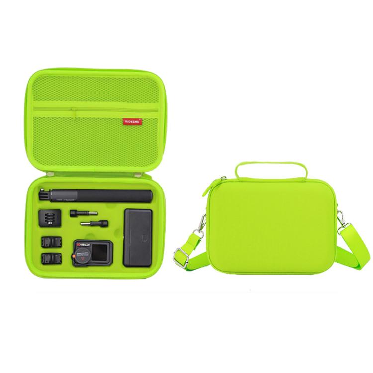 Estuche de transporte, kit todo en uno, resistente, para hombro y mano (verde fluorescente)