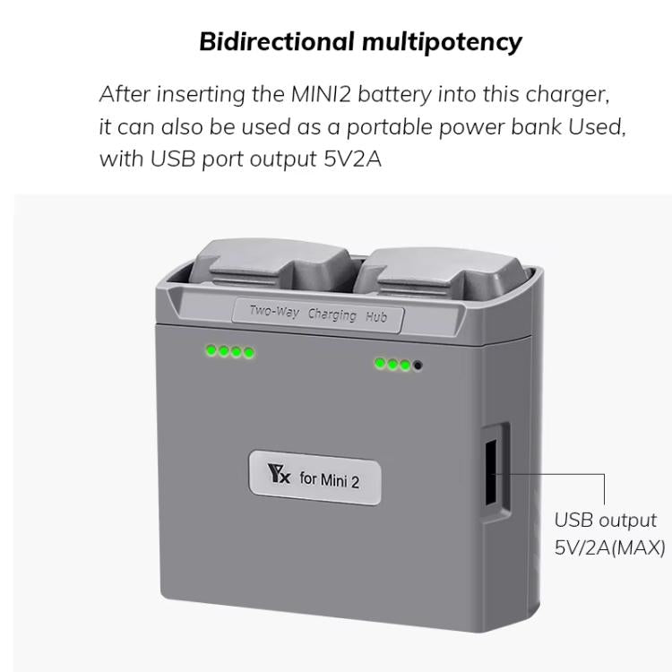 Batería Cargador de bidireccional para DJI Mavic Mini / Mini 4K / Mini 2 SE (gris) para DJI DJI Mavic Mini, DJI Mini 4K, DJI…