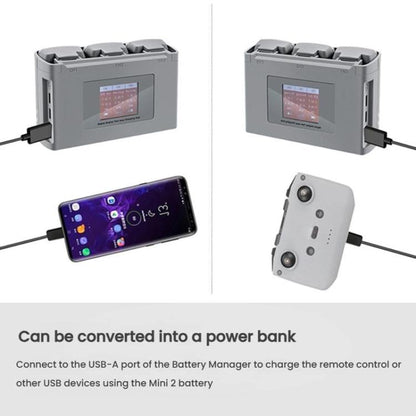 Batería de 3 Cargador de vías con pantalla a color (gris) para DJI Mavic Mini / Mini 4K / Mini 2 SE y más para DJI DJI Mavic…