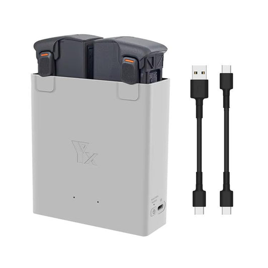 Batería de doble Estación de mantenimiento inteligente para cargador de canal YX para DJI Avata 2 (gris)
