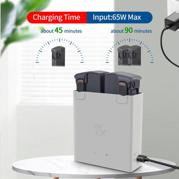Batería de doble Estación de mantenimiento inteligente para cargador de canal YX para DJI Avata 2 (gris) — imagen 3