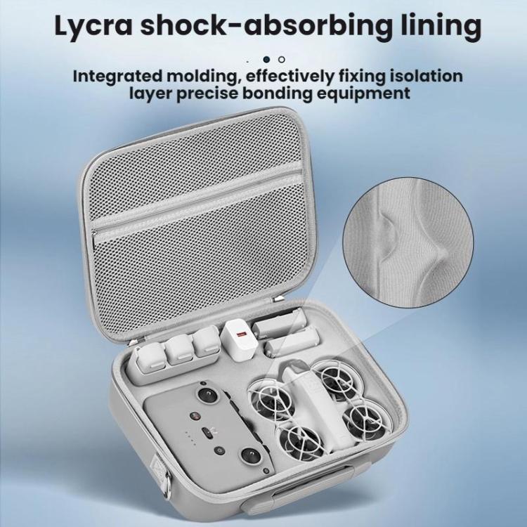 Bolsa de almacenamiento protectora para accesorios de dron portátil BRDRC para DJI Neo (gris) — imagen 3