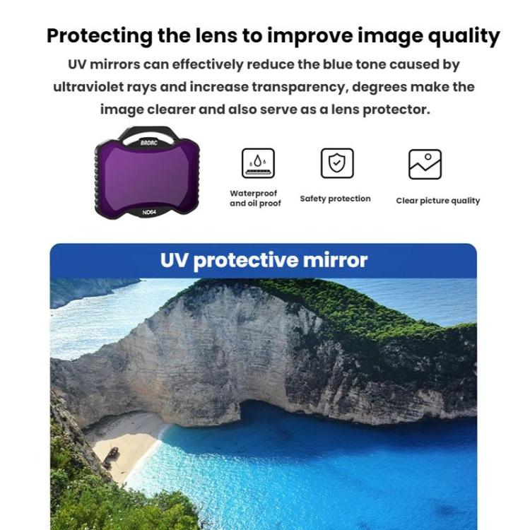 Filtro Accesorios de con marco de aluminio BRDRC para DJI Avata 2 — imagen 3