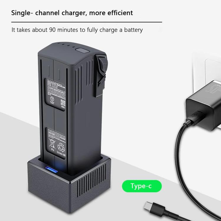 Baterías de drones Cargador rápido USB-C de un solo canal, concentrador de carga para para DJI Mavic 3 Pro — imagen 2