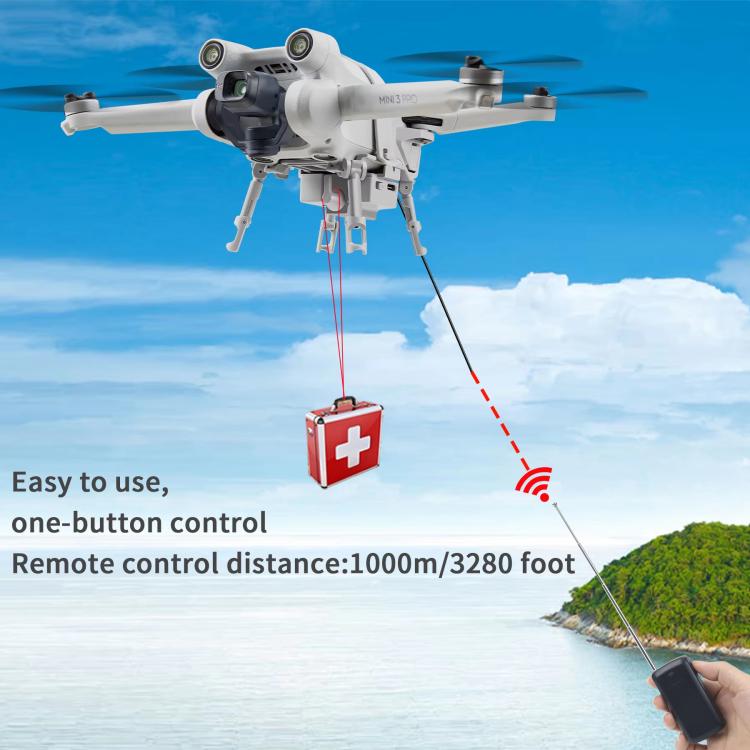 Lanzador recargable, carga de 200 g para DJI Mini 3 Pro (gris claro) — imagen 3