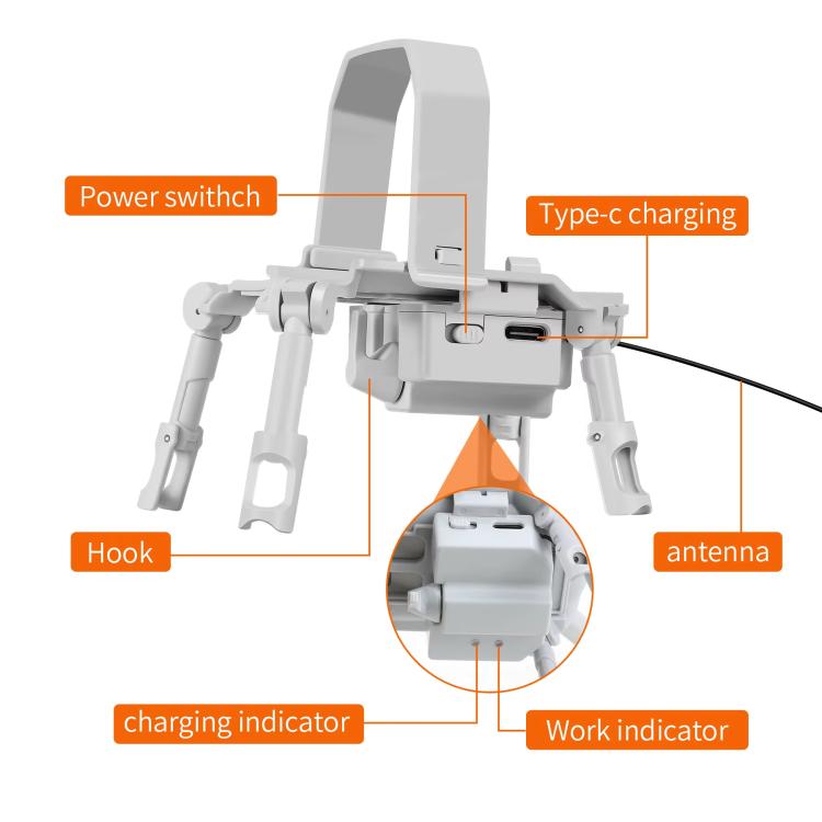 Lanzador recargable, carga de 200 g para DJI Mini 3 Pro (gris claro) — imagen 5