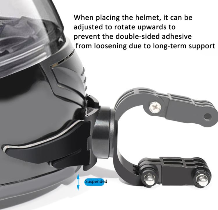 Soporte de mentón para casco giratorio de 360 grados para cámara GoPro HERO/Insta360/ POV para DJI Osmo Action — imagen 5