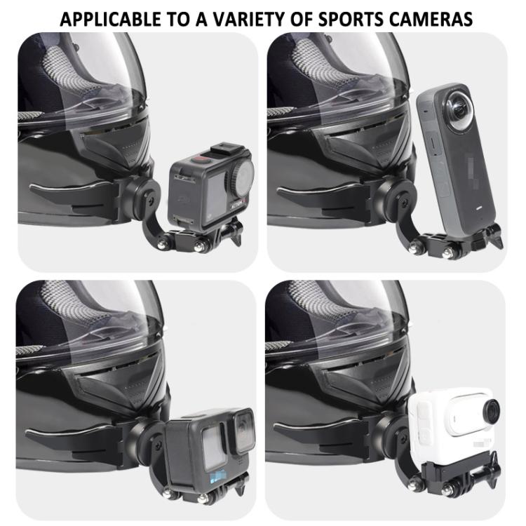 Soporte de mentón para casco giratorio de 360 grados para cámara GoPro HERO/Insta360/ POV para DJI Osmo Action — imagen 8