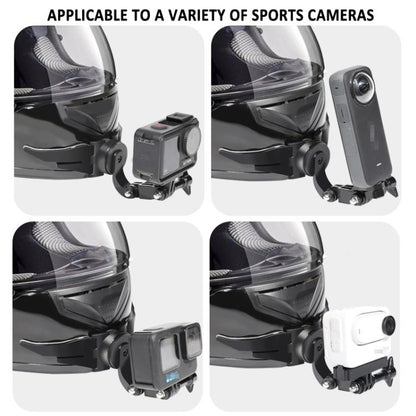 Soporte de mentón para casco giratorio de 360 grados para cámara GoPro HERO/Insta360/ POV para DJI Osmo Action — imagen 8