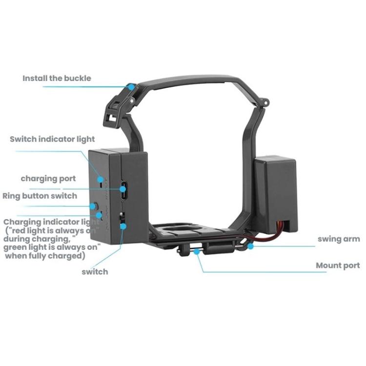 Lanzador aéreo para dron /3 PRO BRDRC para DJI Mavic 3 Pro (gris oscuro) — imagen 3