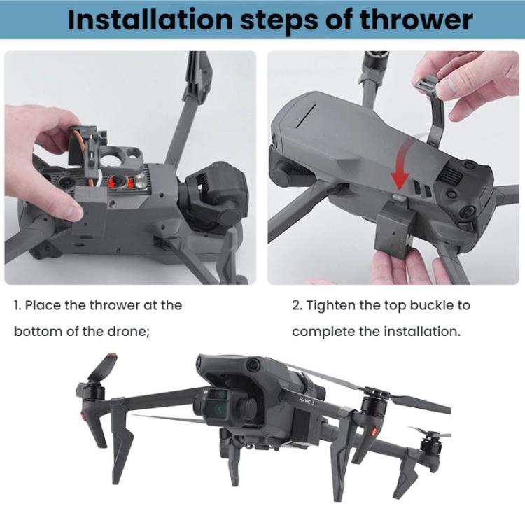 Lanzador aéreo para dron /3 PRO BRDRC para DJI Mavic 3 Pro (gris oscuro) — imagen 6