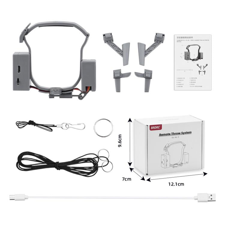 Accesorios de lanzamiento aéreo para drones / BRDRC para DJI Air 3S (gris oscuro) — imagen 2