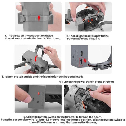 Accesorios de lanzamiento aéreo para drones / BRDRC para DJI Air 3S (gris oscuro) — imagen 9