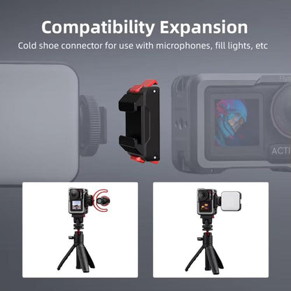 Base de zapata Adaptador magnético de liberación rápida con fría para DJI Osmo Action 5 (negro) — imagen 6