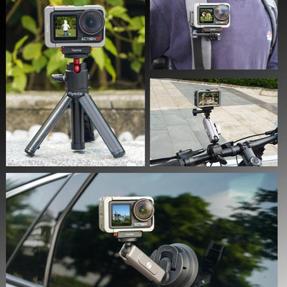 Base magnética de liberación rápida Flymile con tornillo de 1/4 de pulgada e interfaz de 2 garras para DJI Osmo Action 5 (ne…