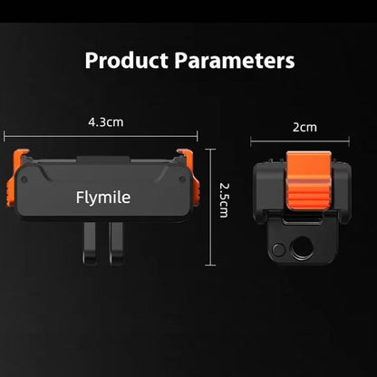 Base magnética de liberación rápida Flymile con tornillo de 1/4 de pulgada e interfaz de 2 garras para DJI Osmo Action 5 (ne…