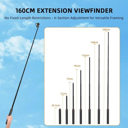 Trípode extensible Flymile de 1,6 m para selfies con cámara de acción, monopié de configuración rápida con un solo botón y v…