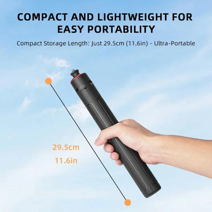 Trípode extensible Flymile de 1,6 m para selfies con cámara de acción, monopié de configuración rápida con un solo botón y v…