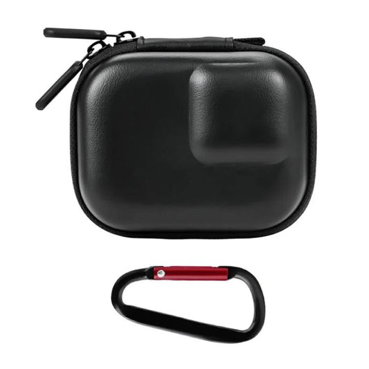 Estuche Flymile de PU para minicámara con mosquetón (negro)