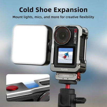 Jaula protectora metálica Flymile con zapata fría para DJI Osmo Action 5 (color metalizado) — imagen 6