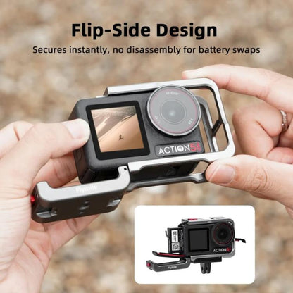 Jaula protectora metálica Flymile con zapata fría para DJI Osmo Action 5 (color metalizado) — imagen 8