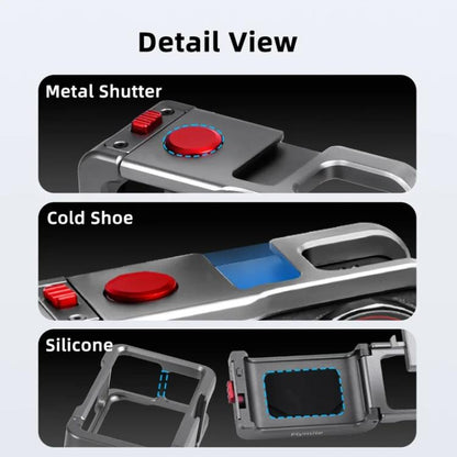 Jaula protectora metálica Flymile con zapata fría para DJI Osmo Action 5 (color metalizado) — imagen 10