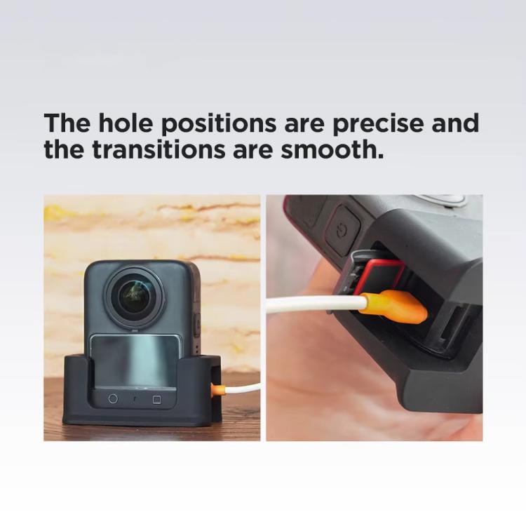 Base de silicona CYNOVA para cámara de acción, soporte de escritorio y para auto para DJI Osmo 360 (negro) — imagen 4