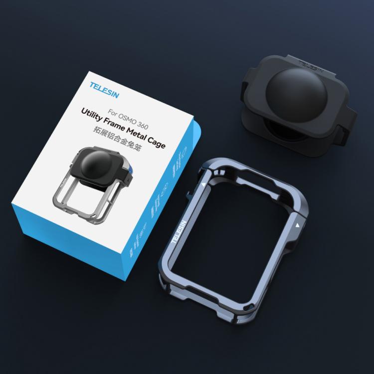 Marco de expansión de jaula protectora de aleación de aluminio TELESIN para DJI Osmo 360 (color metalizado) — imagen 16