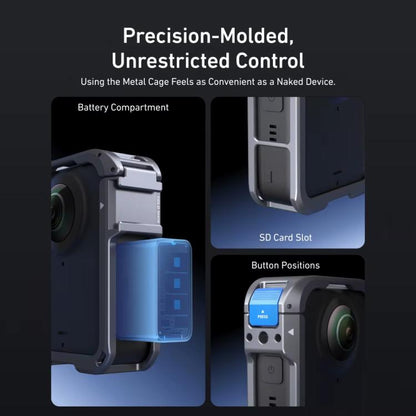 Marco de expansión de jaula protectora de aleación de aluminio TELESIN para DJI Osmo 360 (color metalizado) — imagen 9