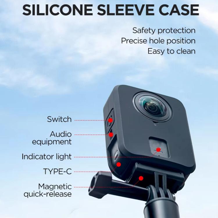 Funda de silicona CYNOVA, antiarañazos y a prueba de golpes, protección integral para DJI Osmo 360 (negra) — imagen 3