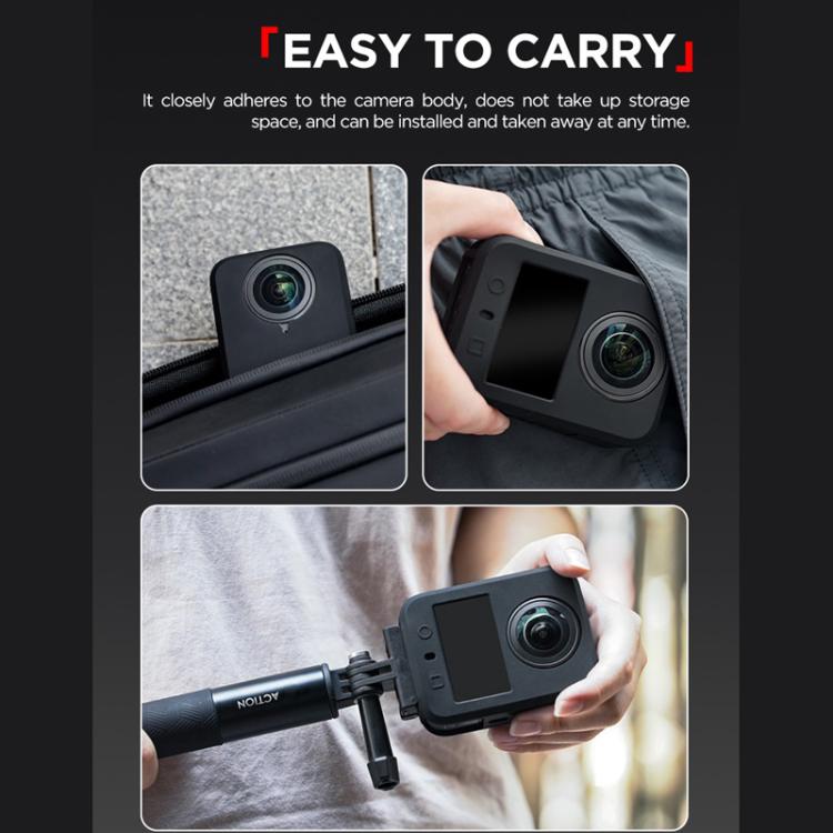 Funda de silicona CYNOVA, antiarañazos y a prueba de golpes, protección integral para DJI Osmo 360 (negra) — imagen 7