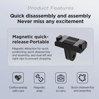 Base Adaptador de magnética de liberación rápida CYNOVA para DJI Osmo 360 (negro) — imagen 3