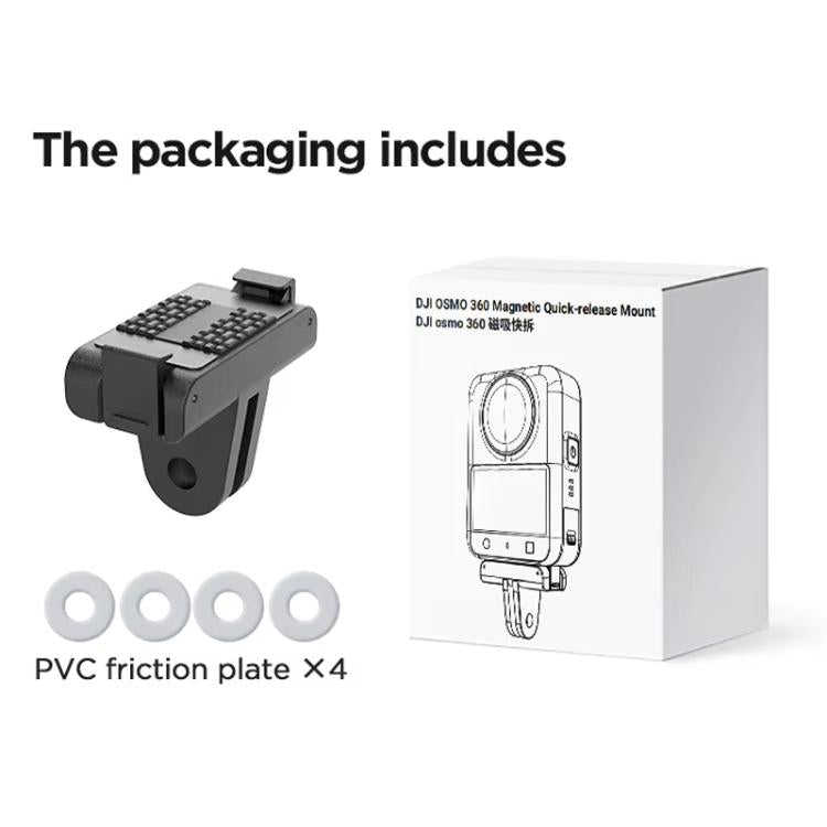 Base Adaptador de magnética de liberación rápida CYNOVA para DJI Osmo 360 (negro) — imagen 7
