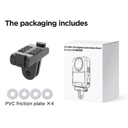 Base Adaptador de magnética de liberación rápida CYNOVA para DJI Osmo 360 (negro) — imagen 7