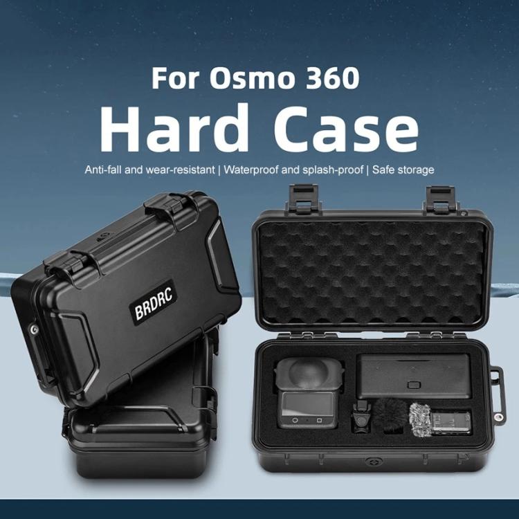 Estuche portátil impermeable para cámara panorámica BRDRC para DJI Osmo 360 (negro) — imagen 3