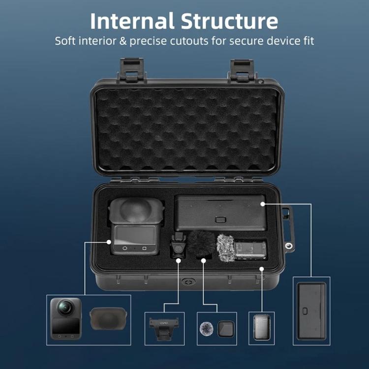 Estuche portátil impermeable para cámara panorámica BRDRC para DJI Osmo 360 (negro) — imagen 4