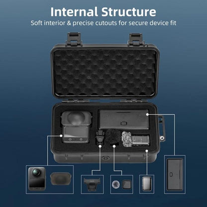Estuche portátil impermeable para cámara panorámica BRDRC para DJI Osmo 360 (negro) — imagen 4
