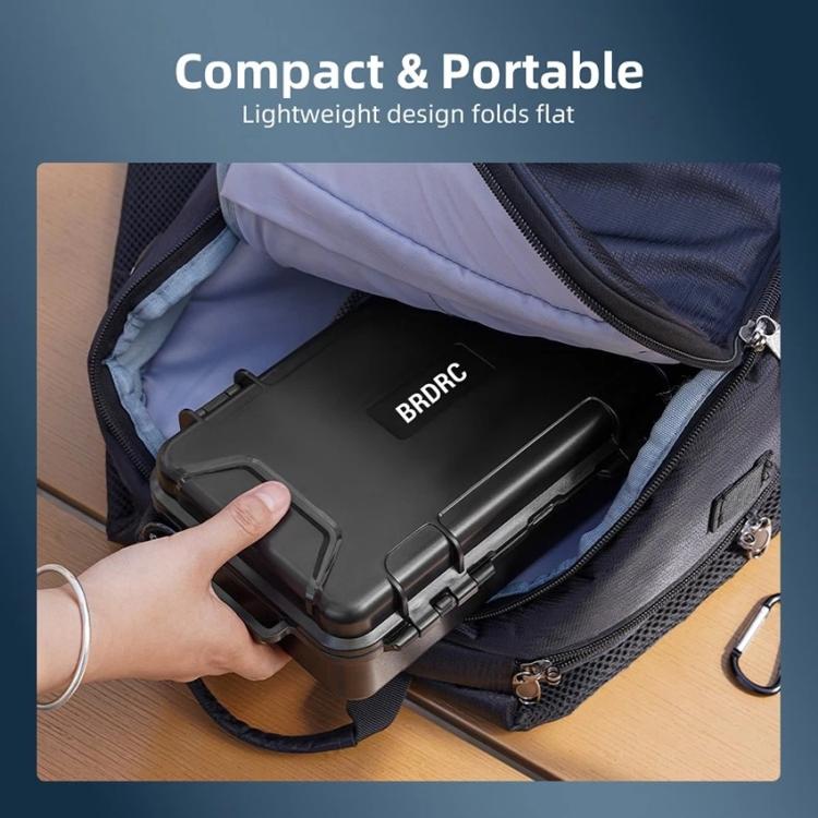 Estuche portátil impermeable para cámara panorámica BRDRC para DJI Osmo 360 (negro) — imagen 9