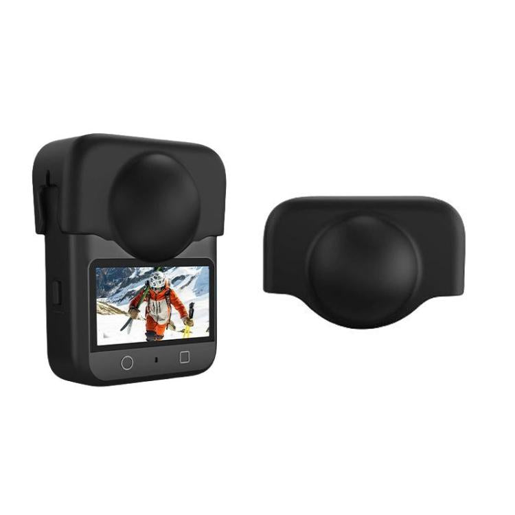 Tapa de lente de silicona para cámara, a prueba de polvo y arañazos para DJI Osmo 360 (negra)